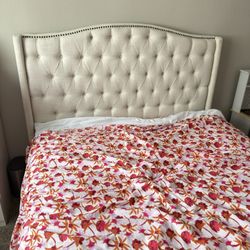 Queen Bed ( Ivory Color) 