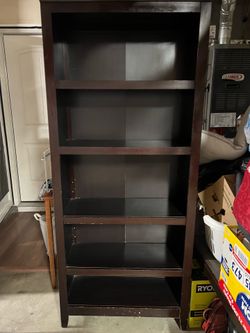 5-Shelf Dark Espresso Bookcase / Bookshelf