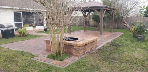 Fireplace firepit bench