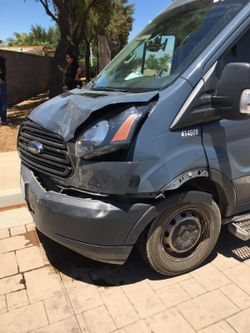 Ford Transit Damaged! Hood, Fender and Bumper Professional Finished !