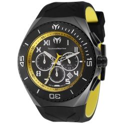 TechnoMarine Manta Men’s Watch 48mm Black/Yellow Silicone Chronograph  TM-221045