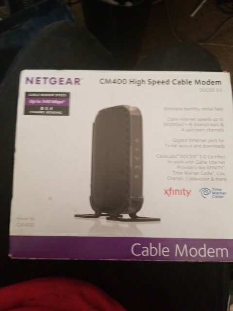 MODEM - Netgear CM400 High Speed Cable Modem - Xfinity, Comcast compatible