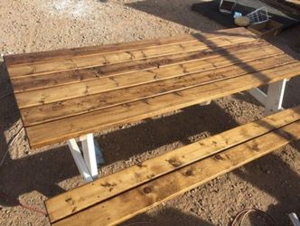 Custom Wood Picnic Table