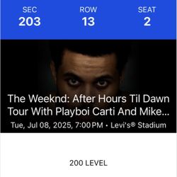 The Weeknd Levi’s stadium concert tickets