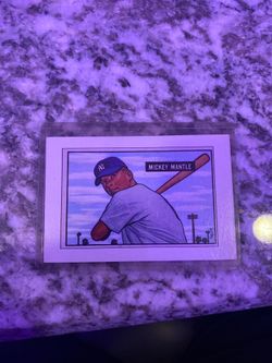 Mickey Mantle Rookie Card Reprint 1989 Bowman