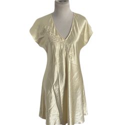 Vintage Oscar De Le Renta Yellow Lingerie Slip Dress Neiman Marcus Women’s Sz S