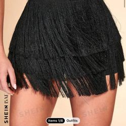 SHEIN Fringe Skirt Size Xs