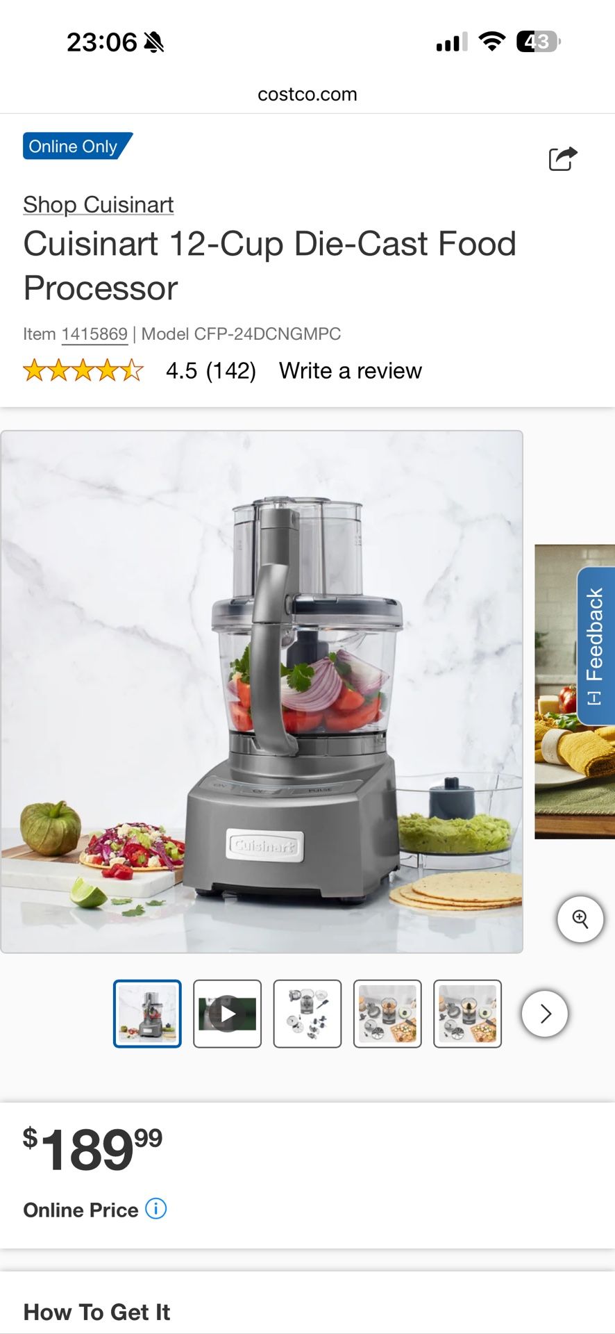 Cuisinart 12-Cup Die-Cast Food Processor