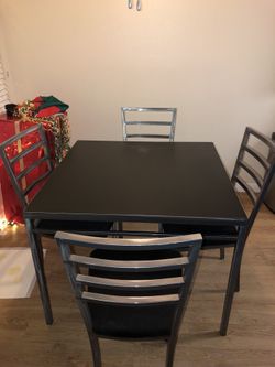 Dining table and chairs