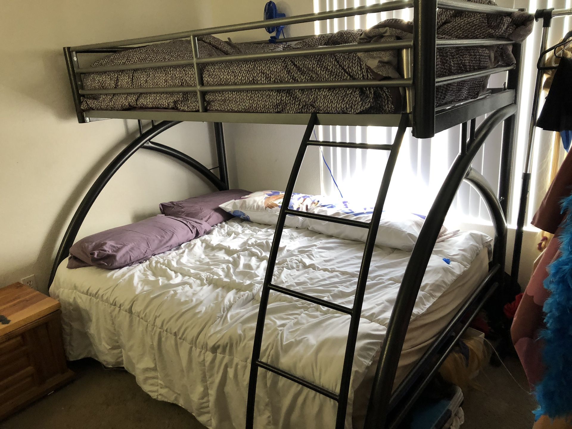 Full Twin Size Metal Bunk Beds