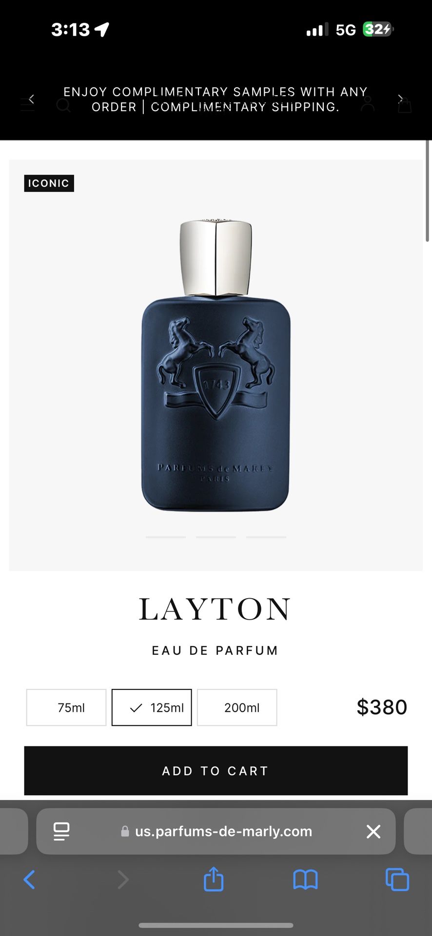 PARFUM DE MARLY LAYTON UNISEX COLOGNE