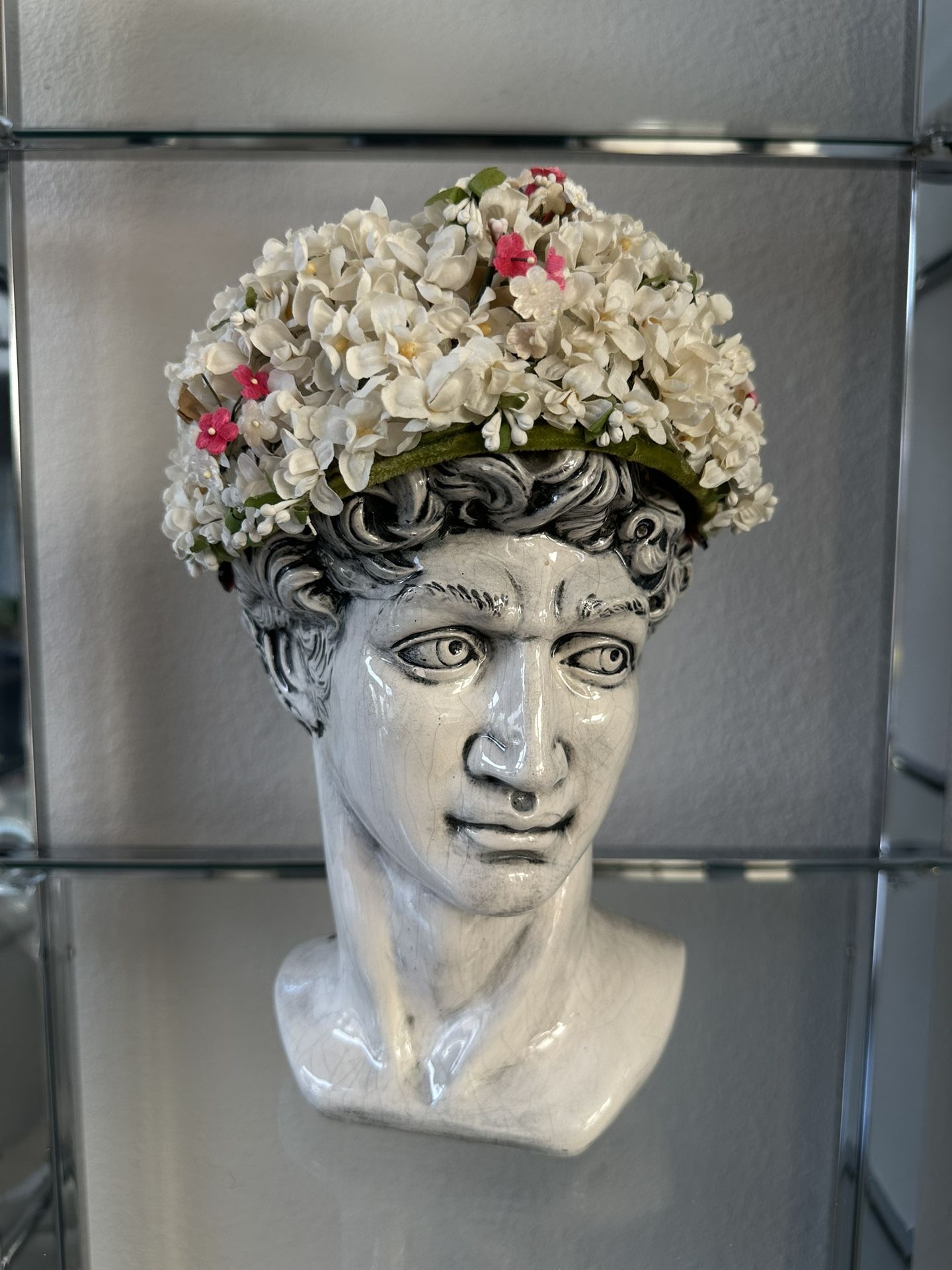 1950s Vintage Floral Pillbox Hat