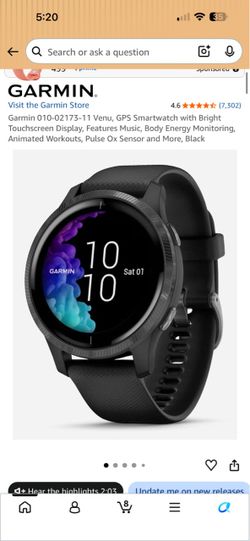Garmin Venu Amoled Watch