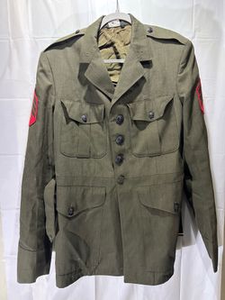 DSCP Military Dress Jacket Mens 43R Green Uniform Coat