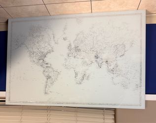Large Wall World Map Decor