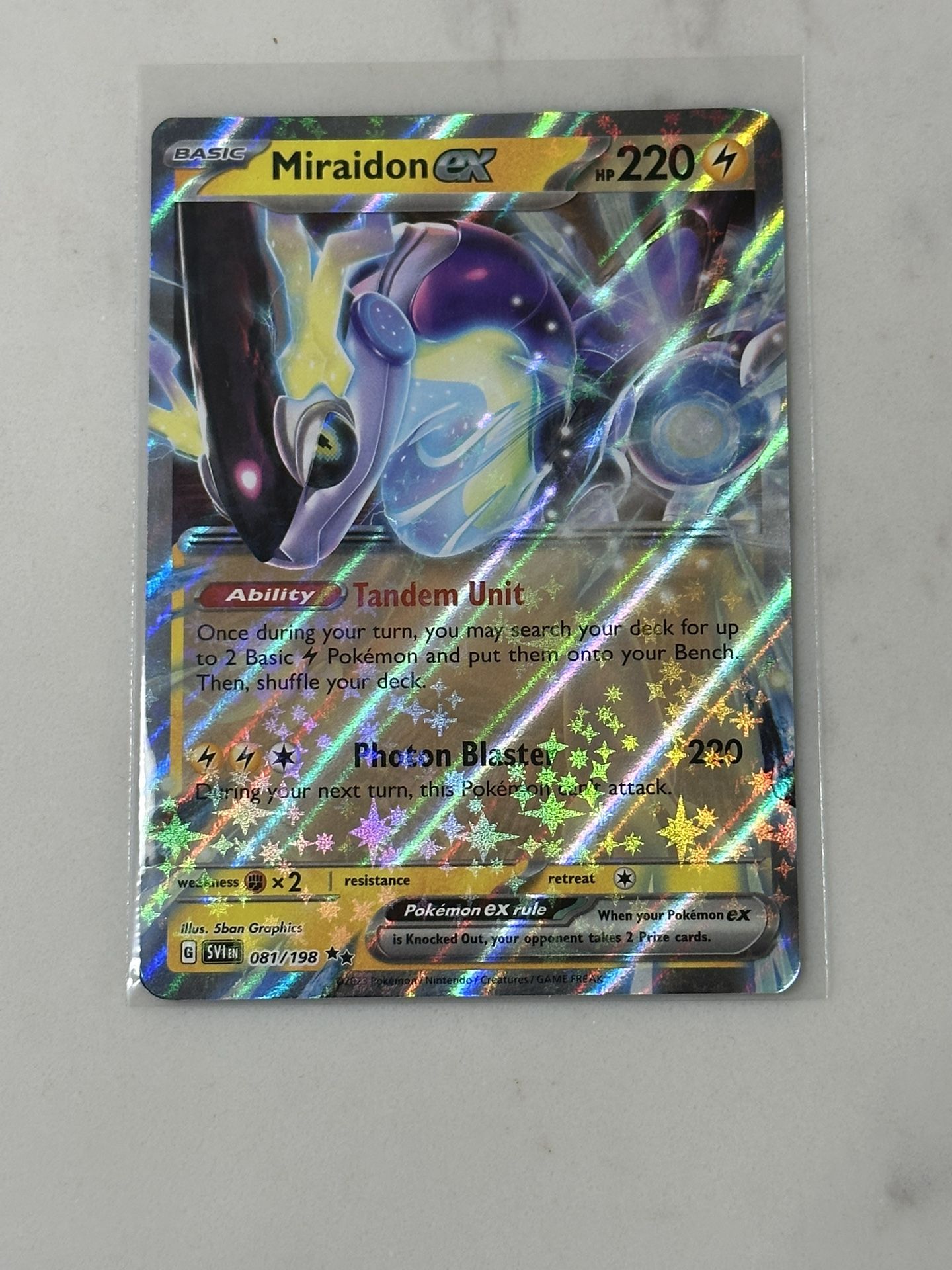  Pokemon - Miraidon ex 081/198 - Scarlet & Violet - Double Rare  Card : Toys & Games