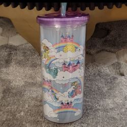 My Little Pony Tumbler Acrylic Rainbow Castle Images 18oz