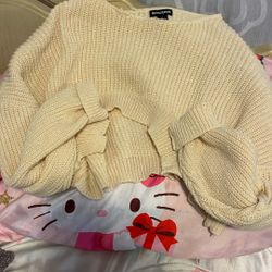 Cropped Knitted Sweater 