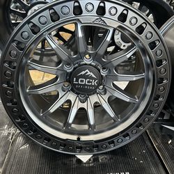 LOCK OFF-ROAD TRAIL 17x9 6x139 offset 0mm MATTE GRAY/MATTE BLACK RING $225 each