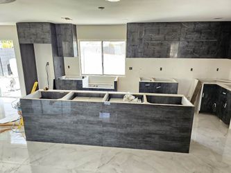 Kitchen cabinets solid wood and countertops