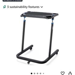 Bike trainer desk adjustable
