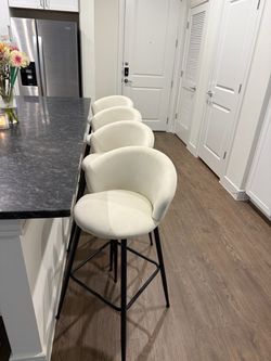 Brand new creme barstools (4)