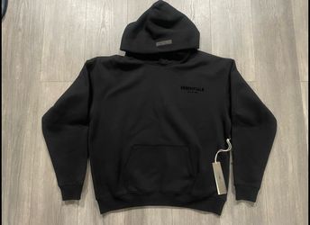 Size L essentials hoodie black and grey