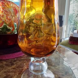 Vintage  - Amber Brandy Glass 