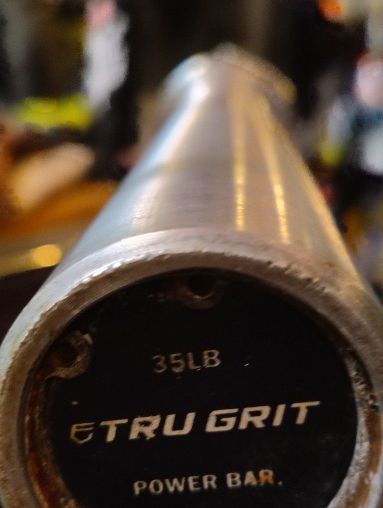 Tru Grit 35LB Black Zinc Barbell