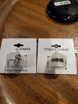 Sterling Silver Toe Rings, each. New