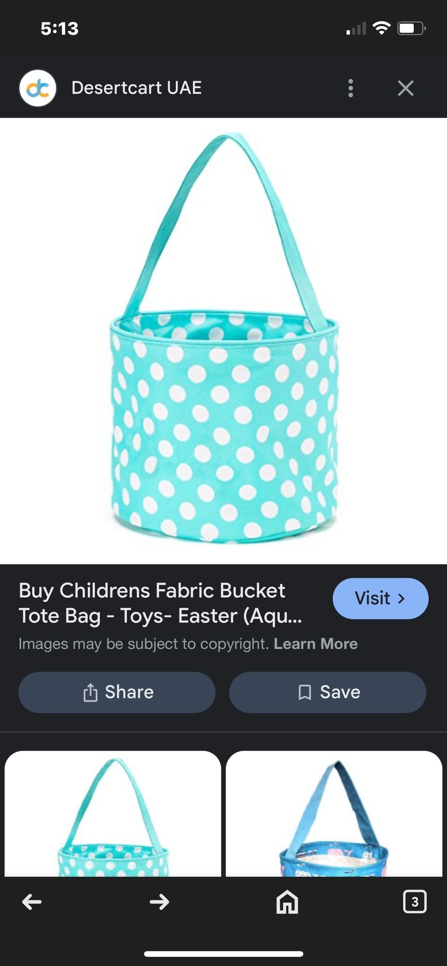 Fabric bucket tote bag