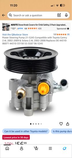 Power steering pump 21-5245 compatible Toyota Camry