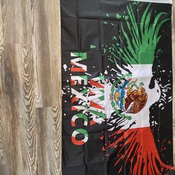 Mexican Flag (Large) With Stick( Guatemala, Honduras , El Salvador, Mexico) USA 
