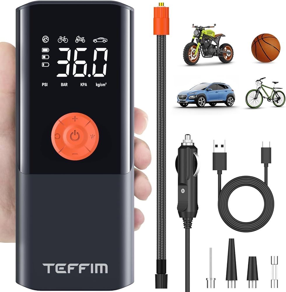 Tire Inflator Portable Air Compressor with Digital Pressure Gauge