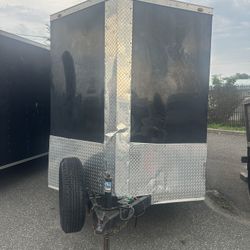 2022 7 X 16 V Nose Tandem Axle Trailer. GVWR 7000LBS