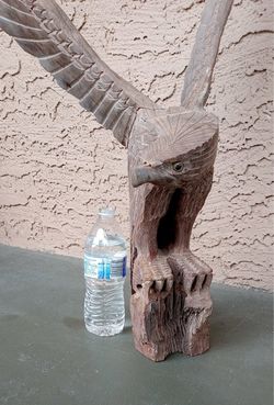 Hand Carved Wooden Eagle