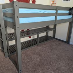 Loft Bed With Storage Shelves