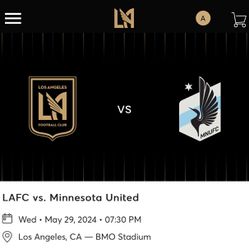 LAFC vs Minnesota. May 29. 1 Supporters section ticket 