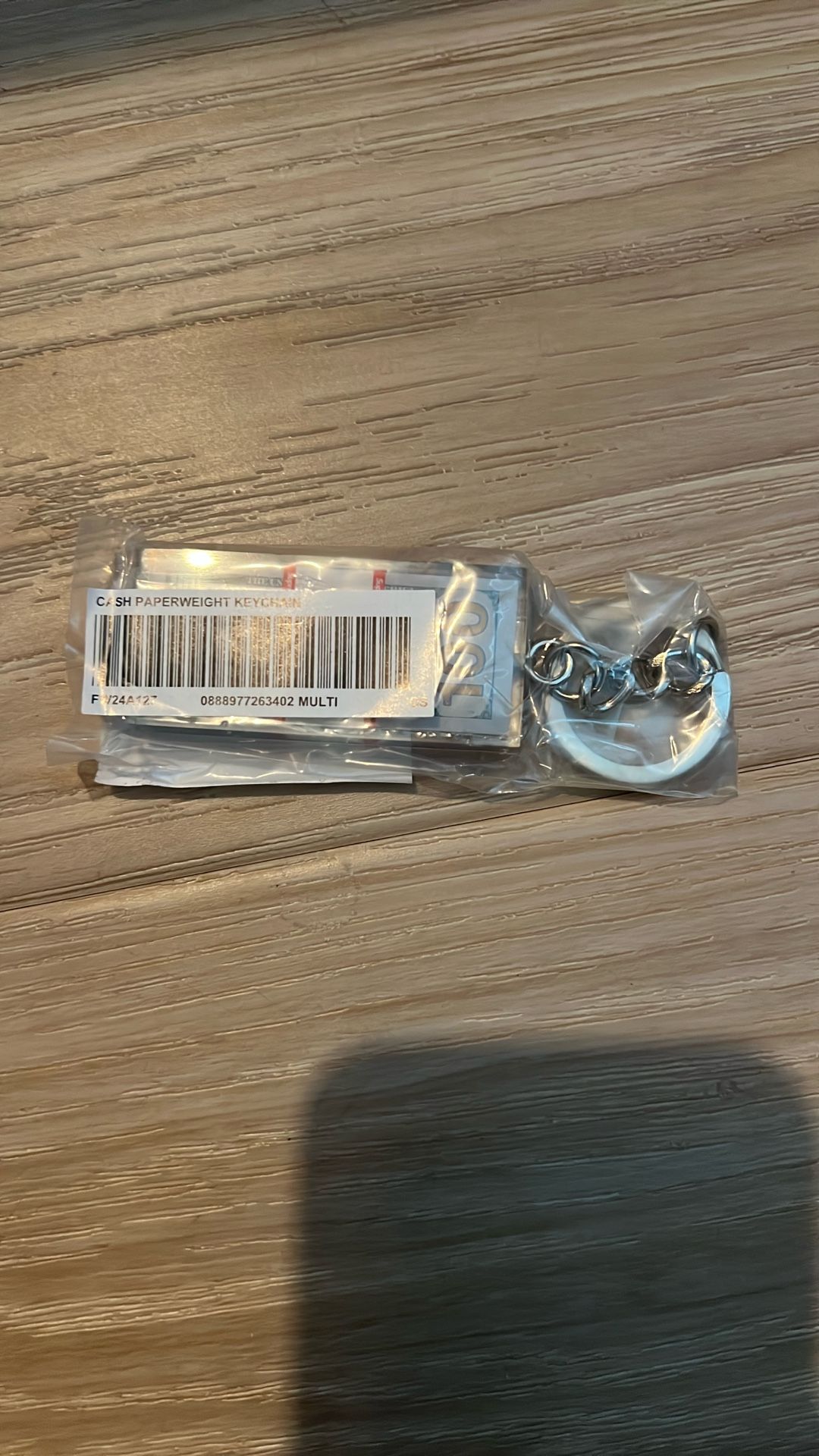 FW24 Supreme Cash Paperweight Keychain