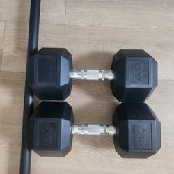 Two 40 Lbs Dumbells 