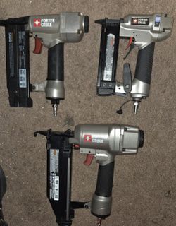 3x Porter Cable Pneumatic  Nail Guns