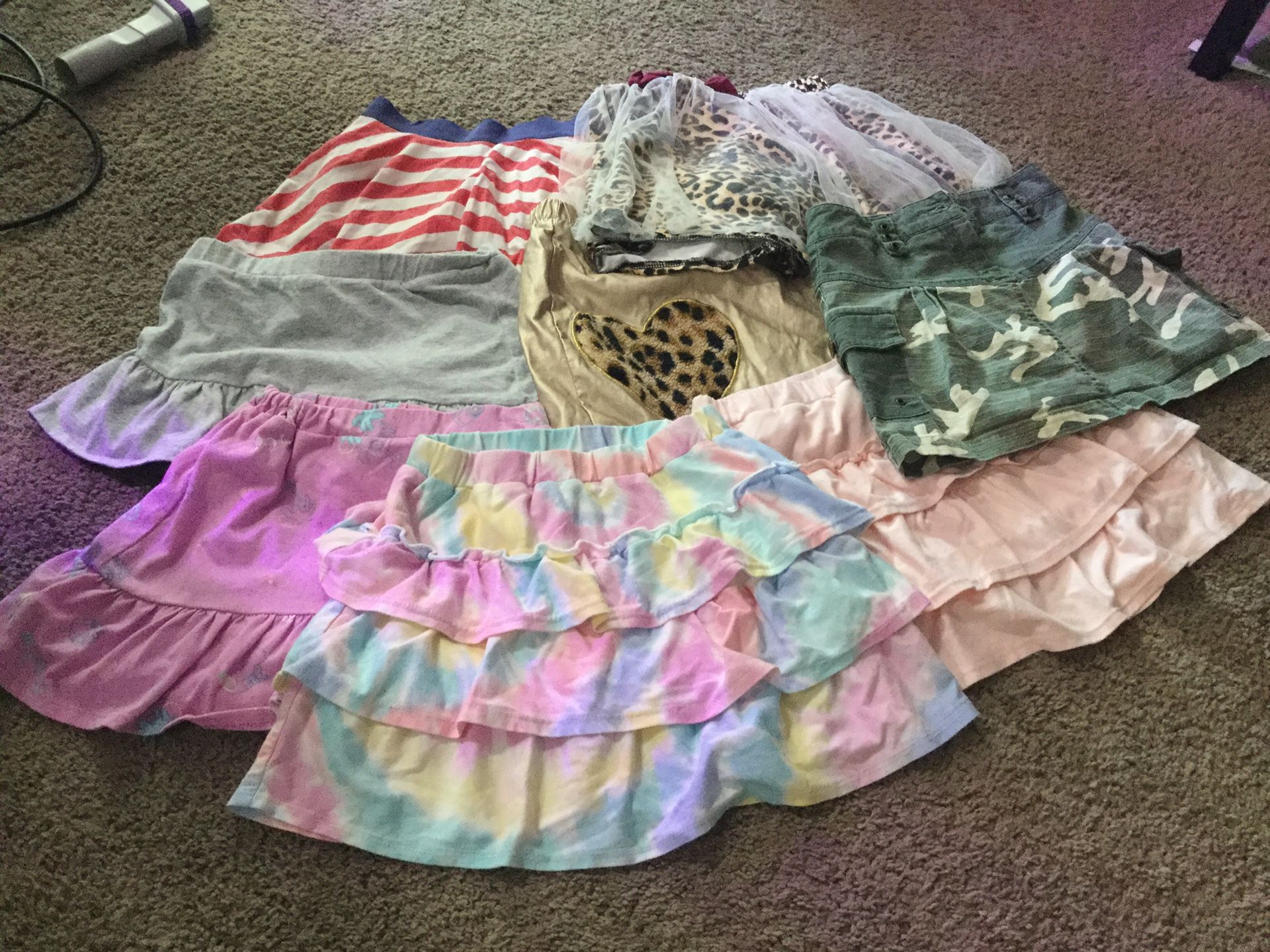Lot Of 8 Girls Skirts
