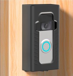 Adhesive Mount Compatible with Ring/Other Video Doorbell No-Drill Mounting Bracket Cover Holder Not Block Doorbell Sensor