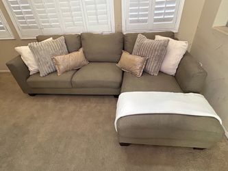 2-piece olive green sectional