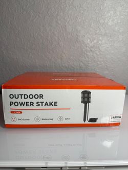 Tiffcofio Outdoor Power Stake 6 Outlet Waterproof Garden Extension Cord 15A