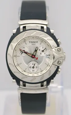 Tissot T-Race Quartz Chronograph Date 34mm Steel 100m With Black Rubber Band