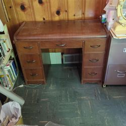 Vintage Wood Office Desk 