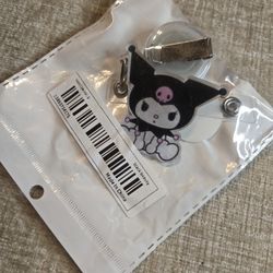 1pc  2D Flat Acrylic Kuromi Creative ID - Stretchable ID Card Lanyard with Cute Shiny Design, Perfect Gift for Nurses