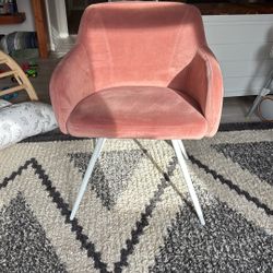 Mid Century Rose Accent Chair