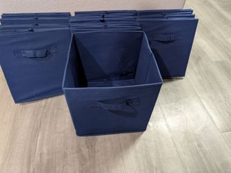 LIKE NEW NAVY BLUE STORAGE CUBES